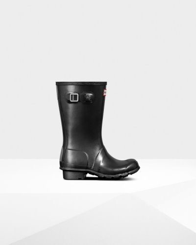 Black Kids' Hunter Pearlized Rain Boot Short Rain Boots South Africa | VRL086G