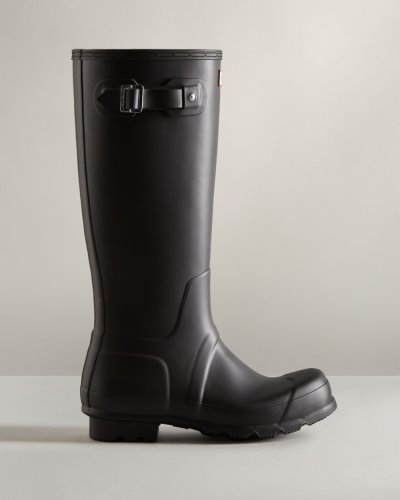 Black Men's Hunter Original Tall Rain Boot Tall Rain Boots South Africa | VL8F6LU