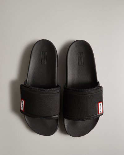 Black Women's Hunter Adjustable Slides Slides South Africa | FN2ETOQ