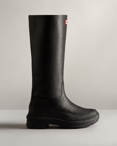 Black Women's Hunter Killing Eve Tall Chasing Boot Tall Rain Boots South Africa | VK0V8N0