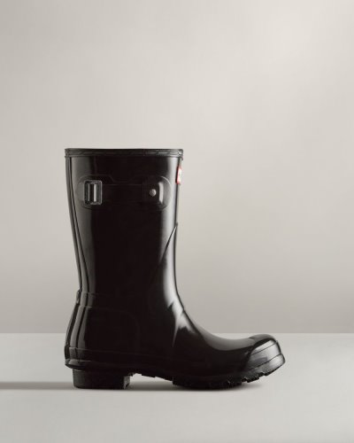 Black Women's Hunter Original Short Gloss Rain Boot Short Rain Boots South Africa | XB3LG38