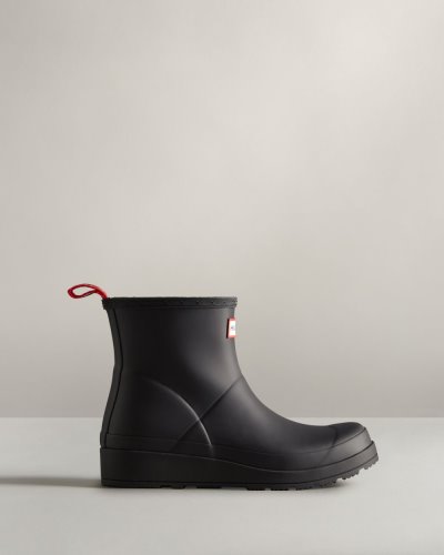 Black Women's Hunter Play Short Rain Boot Play Boots South Africa | QXOYXCI