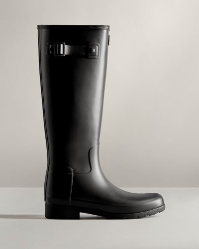 Black Women's Hunter Refined Tall Rain Boot Tall Rain Boots South Africa | RMT7M75