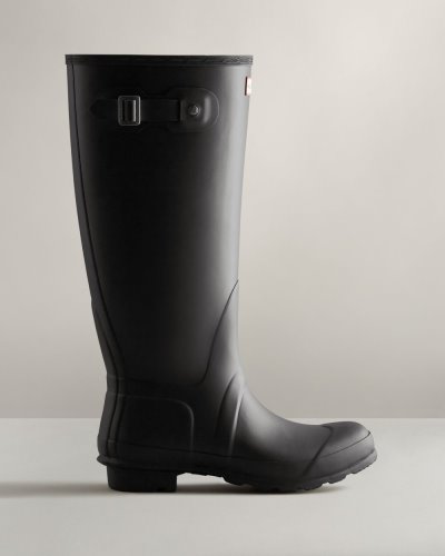 Black Women's Hunter Tall Wide Fit Rain Boot Tall Rain Boots South Africa | 37L95WY