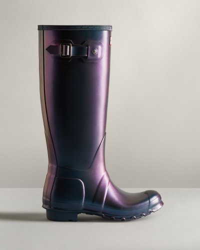 Blue Women's Hunter Nebula Tall Rain Boot Tall Rain Boots South Africa | BUF28HE