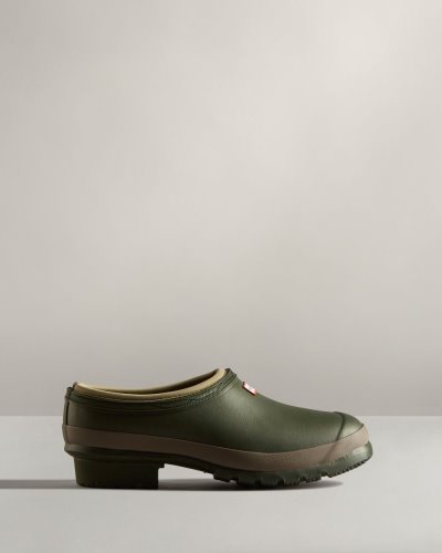 Dark Olive / Brown Men's Hunter Gardener Clogs Clogs South Africa | 3JTDNK7