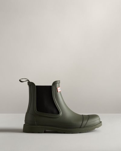 Dark Olive Men's Hunter Commando Chelsea Boot Chelsea Boots South Africa | B3SPA6L