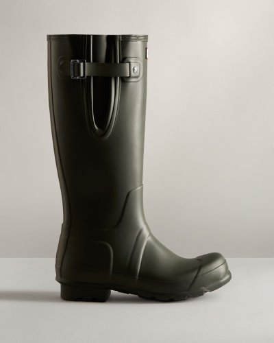 Dark Olive Men's Hunter Tall Side Adjustable Rain Boot Adjustable Rain Boots South Africa | 5LTPY5V