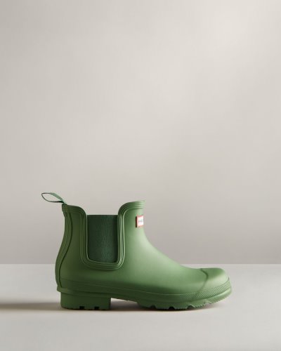 Green Men's Hunter Original Chelsea Boot Ankle Boots South Africa | C1NNUQ1