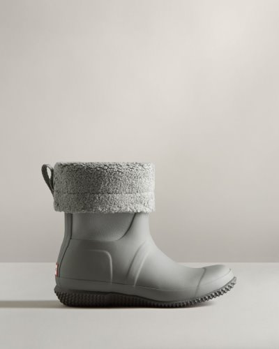 Grey / Grey Women's Hunter Insulated Roll Top Sherpa Boot Winter Boots South Africa | XCLHFF8