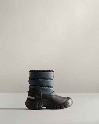 Navy / Black Kids' Hunter Insulated Snow Boot Snow Boots South Africa | PIEQFSA