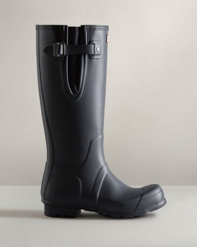 Navy Men's Hunter Tall Side Adjustable Rain Boot Adjustable Rain Boots South Africa | JJ8MT84