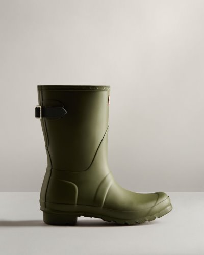 Olive / Green Women's Hunter Short Back Adjustable Rain Boot Short Rain Boots South Africa | 16L8HU7