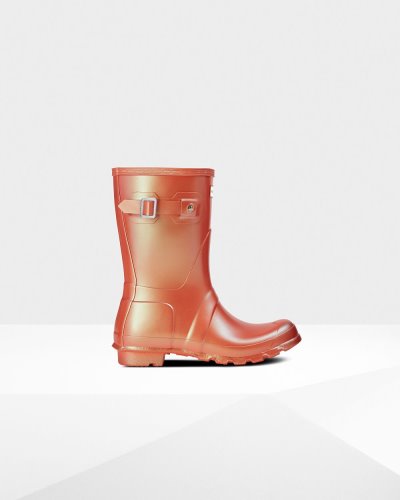 Orange Women's Hunter Nebula Short Rain Boot Short Rain Boots South Africa | D4JG3AX