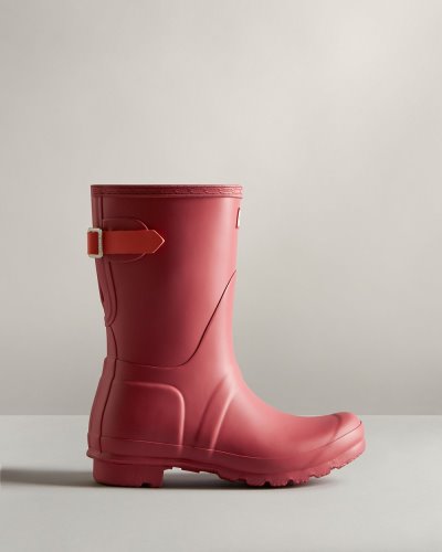 Rose / Orange Women's Hunter Short Back Adjustable Rain Boot Adjustable Rain Boots South Africa | 5IWQIZ8