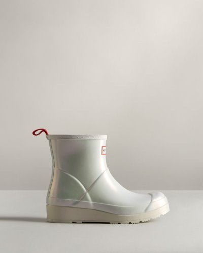 Silver Women's Hunter Play Short Nebula Rain Boot Play Boots South Africa | 52Q6JQ5