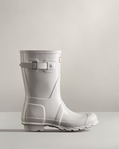 White Women's Hunter Original Short Gloss Rain Boot Short Rain Boots South Africa | CUC8Z2F