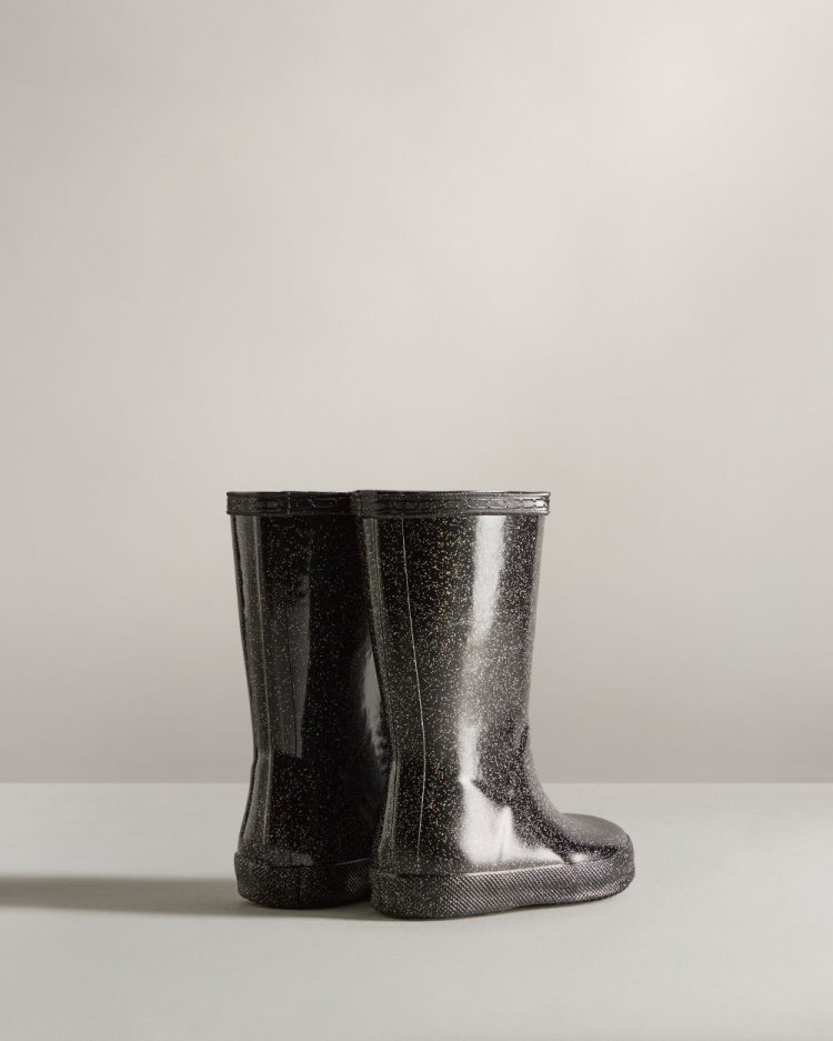 Black Kids' Hunter First Classic Starcloud Rain Boot Short Rain Boots South Africa | UI7AJ80