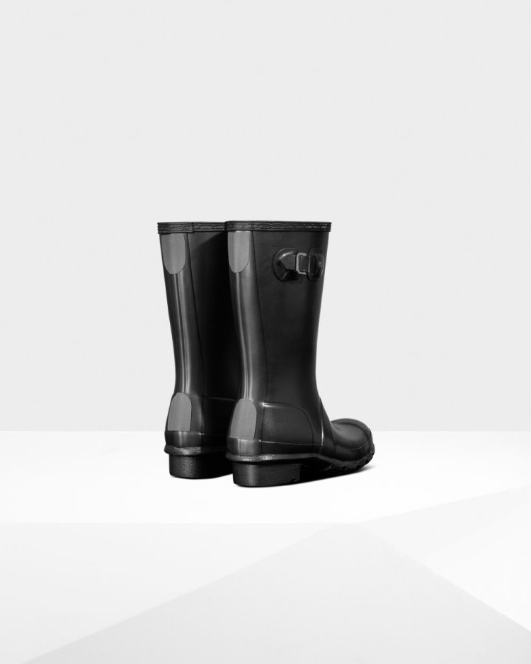 Black Kids' Hunter Pearlized Rain Boot Short Rain Boots South Africa | VRL086G