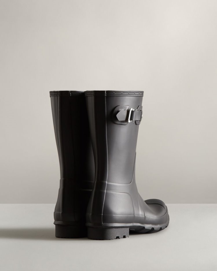 Black Men's Hunter Original Short Rain Boot Short Rain Boots South Africa | K8YYMHL