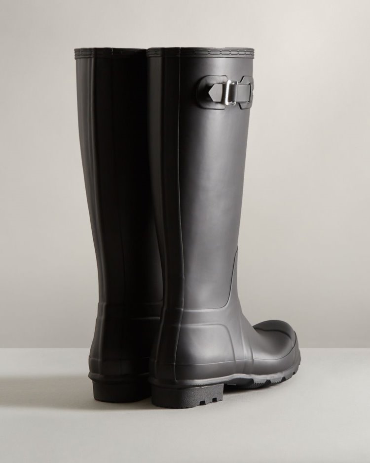 Black Men's Hunter Original Tall Rain Boot Tall Rain Boots South Africa | VL8F6LU