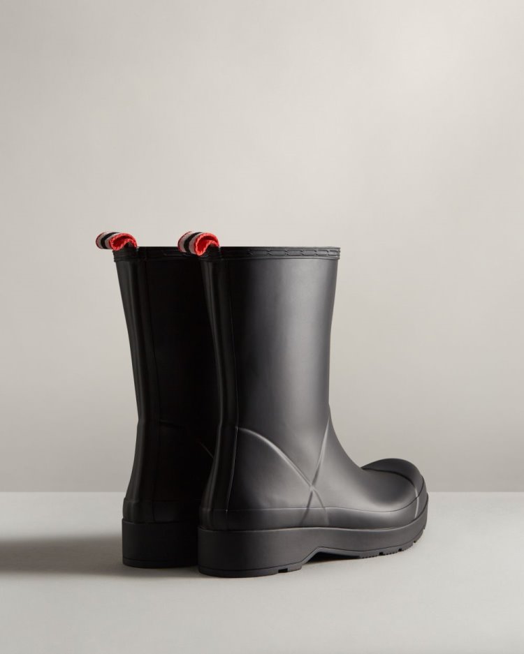 Black Men's Hunter Play Mid-Height Rain Boot Play Boots South Africa | GPPBXJ2