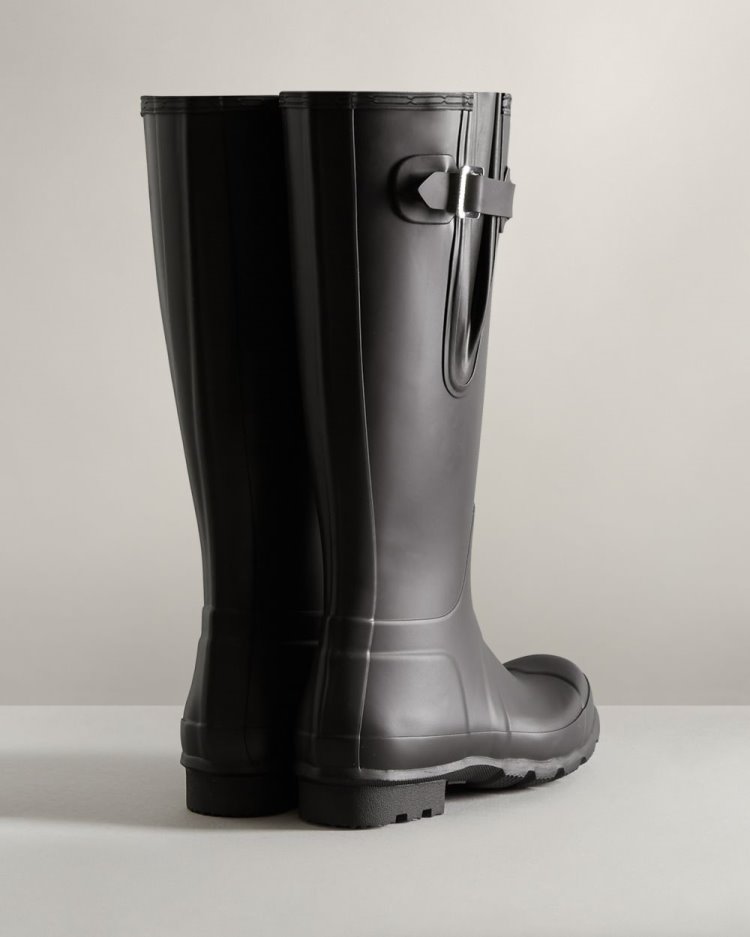 Black Men's Hunter Tall Side Adjustable Rain Boot Adjustable Rain Boots South Africa | 8CR5Z5A