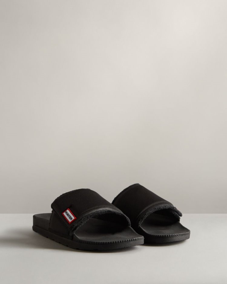 Black Women's Hunter Adjustable Slides Slides South Africa | FN2ETOQ