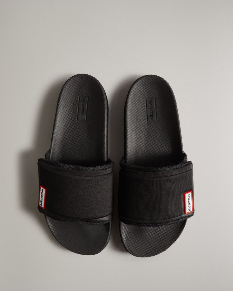 Black Women\'s Hunter Adjustable Slides Slides South Africa | FN2ETOQ