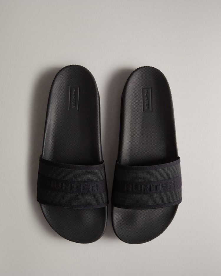 Black Women\'s Hunter Elastic Slides Slides South Africa | 1TWNV0U