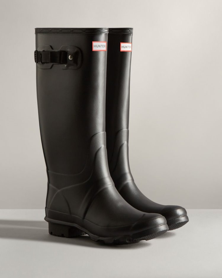 Black Women's Hunter Huntress Wide Leg Rain Boot Tall Rain Boots South Africa | C2Q3SG0