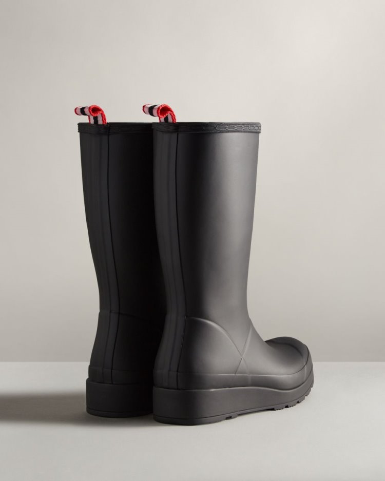 Black Women's Hunter Play Tall Rain Boot Play Boots South Africa | E2ZSE72