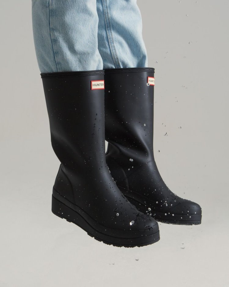 Black Women's Hunter Play Tall Rain Boot Play Boots South Africa | E2ZSE72