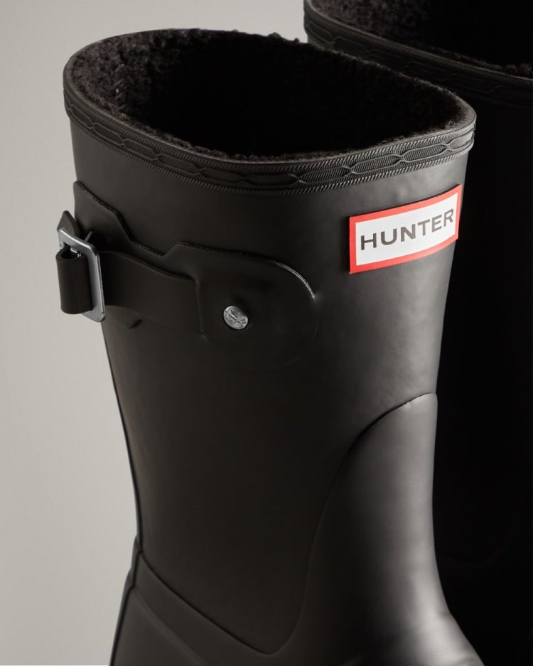 Black Women's Hunter Short Insulated Rain Boot Short Rain Boots South Africa | OM5GYNC