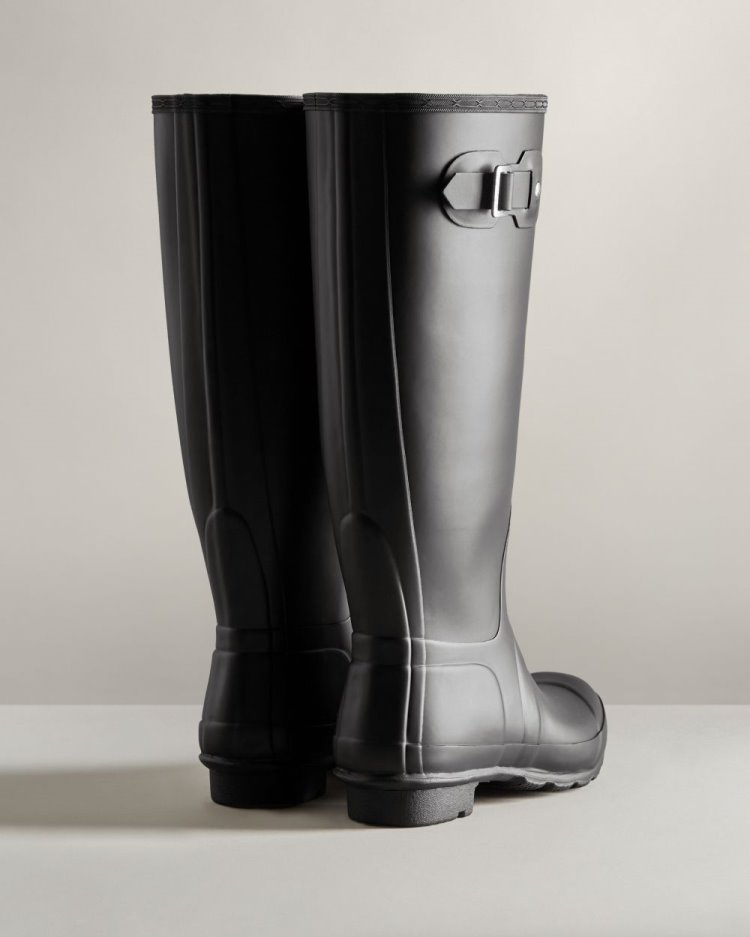 Black Women's Hunter Tall Wide Fit Rain Boot Tall Rain Boots South Africa | 37L95WY