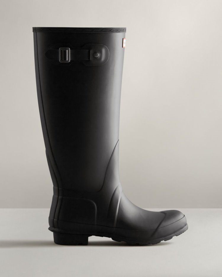 Black Women\'s Hunter Tall Wide Fit Rain Boot Tall Rain Boots South Africa | 37L95WY