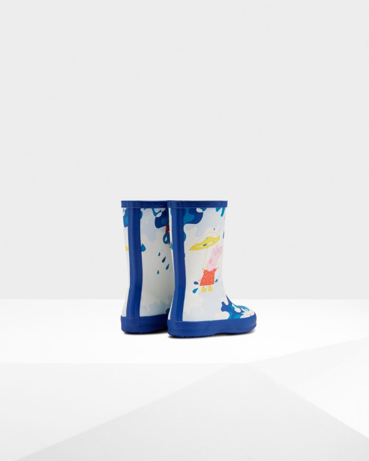 Blue Kids' Hunter First Peppa Pig Muddy Puddles Rain Boot Short Rain Boots South Africa | HPGU2KP