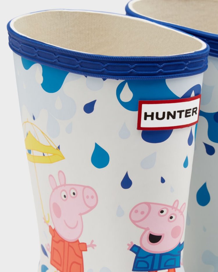 Blue Kids' Hunter First Peppa Pig Muddy Puddles Rain Boot Short Rain Boots South Africa | HPGU2KP