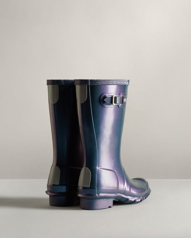 Blue Kids' Hunter Nebula Rain Boot Short Rain Boots South Africa | RKYF7K0