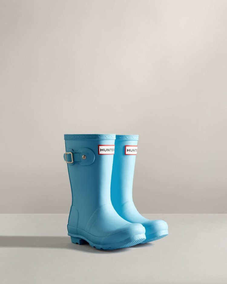 Blue Kids' Hunter Original Rain Boot Short Rain Boots South Africa | 037CCW7