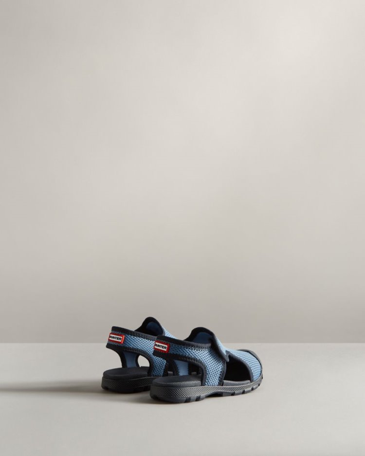 Blue / Navy Kids' Hunter Mesh Outdoor Walking Sandals Walking Sandals South Africa | BJMFZNG