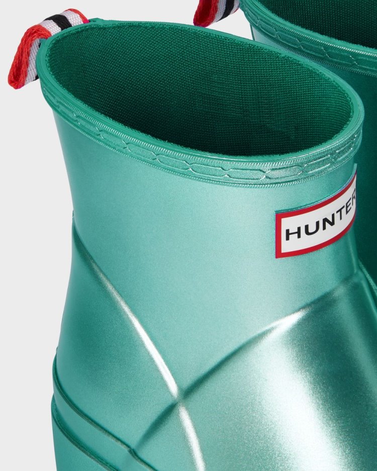 Blue Women's Hunter Play Short Nebula Rain Boot Play Boots South Africa | JX0OS9L