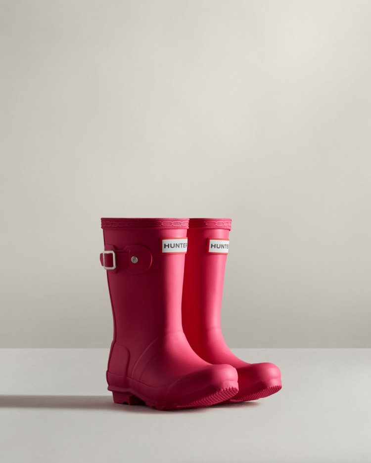 Bright Pink Kids' Hunter Original Rain Boot Short Rain Boots South Africa | CVLY8DQ