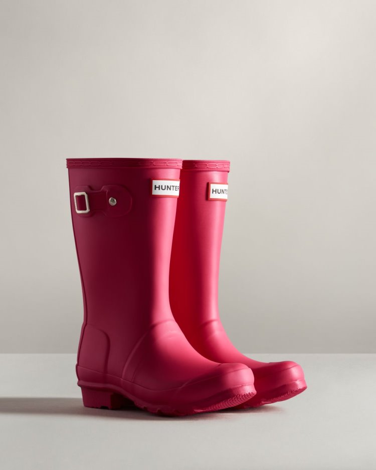 Bright Pink Kids' Hunter Original Rain Boot Short Rain Boots South Africa | OM64GJQ