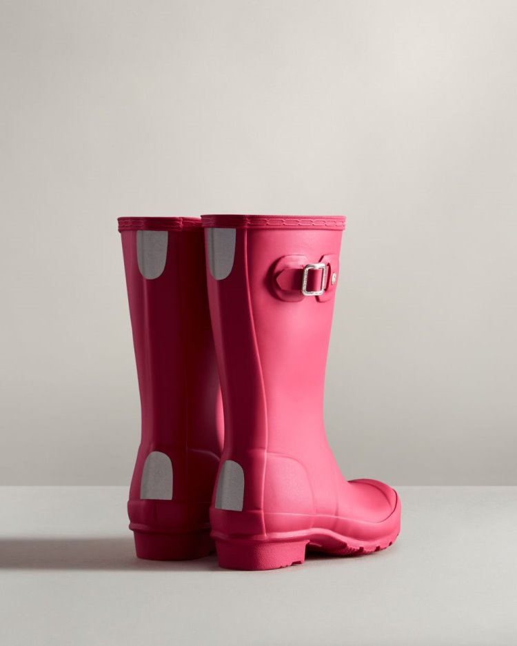 Bright Pink Kids' Hunter Original Rain Boot Short Rain Boots South Africa | OM64GJQ