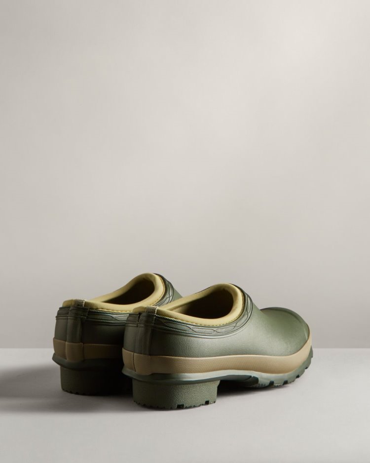 Dark Olive / Brown Women's Hunter Gardener Clogs Clogs South Africa | VXFXIUA