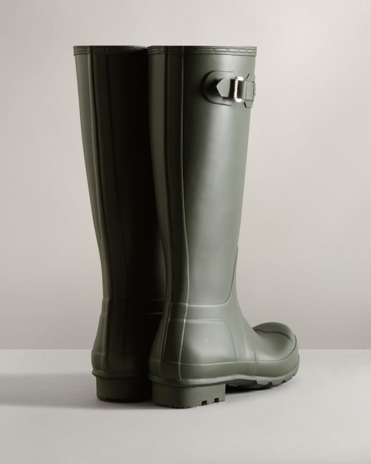 Dark Olive Men's Hunter Original Tall Rain Boot Tall Rain Boots South Africa | 1GVGP9L