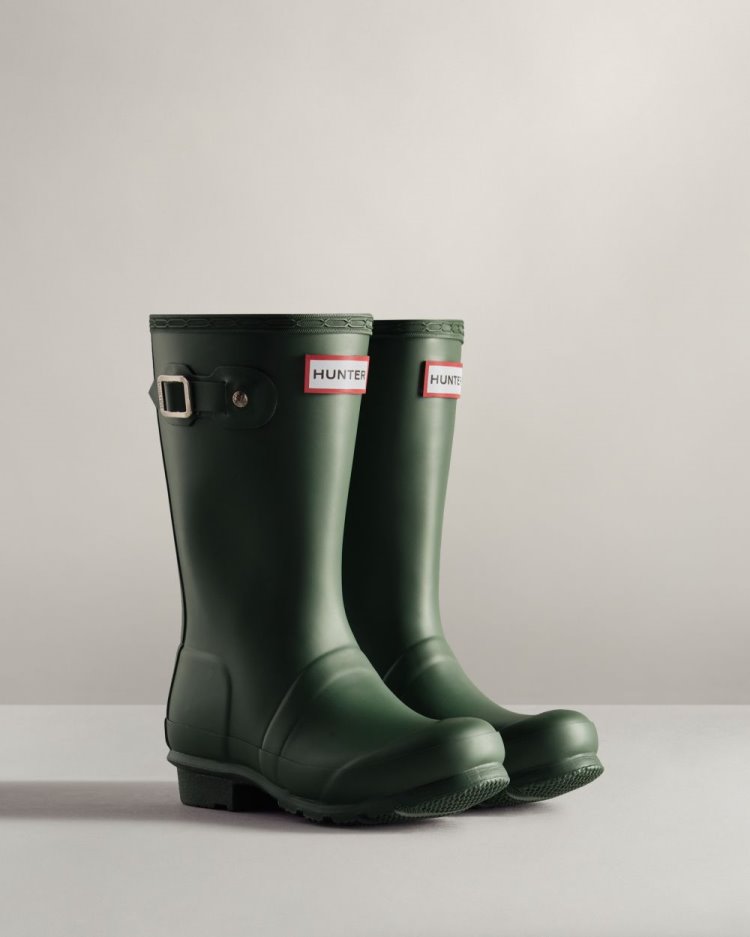 Green Kids' Hunter Original Rain Boot Tall Rain Boots South Africa | LJ15ELY