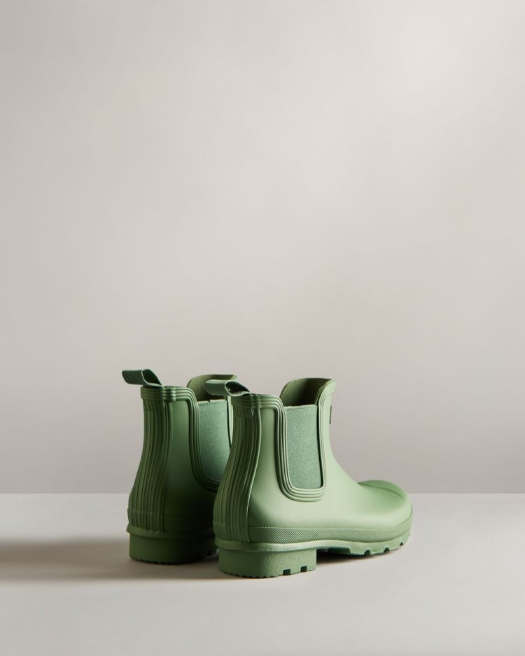 Green Men's Hunter Original Chelsea Boot Ankle Boots South Africa | C1NNUQ1