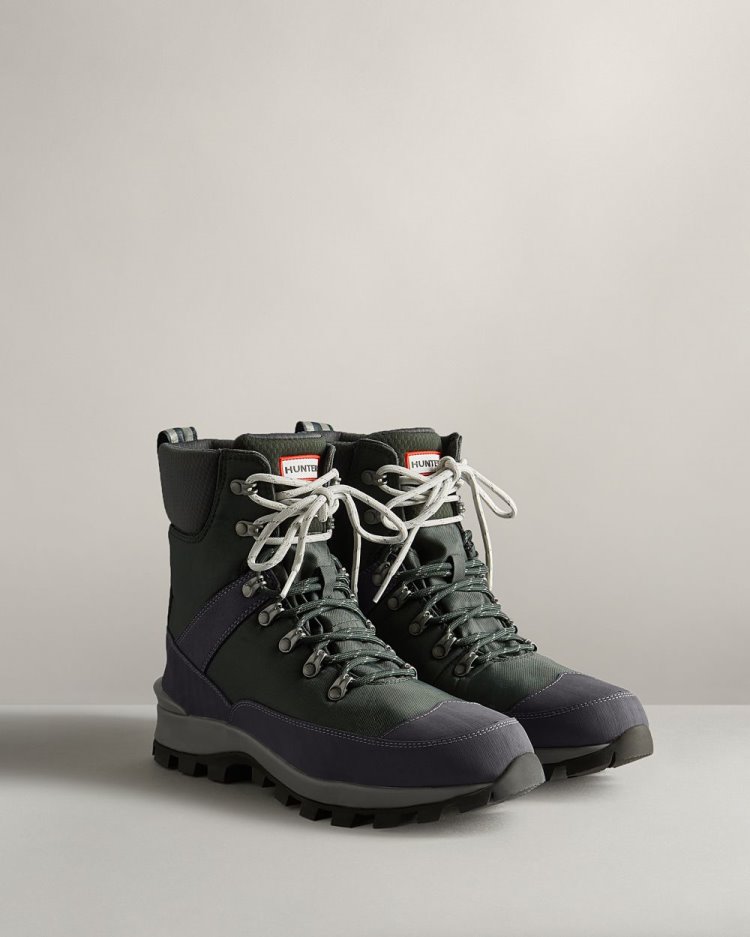 Green / Navy Men's Hunter Insulated Recycled Polyester Commando Boot Insulated Boots South Africa | 5PYW5JI